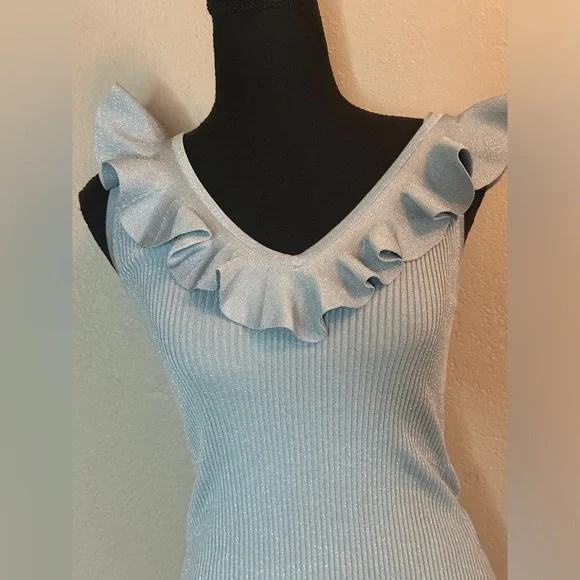 ZIMMERMANN SIZE 1 Waverly Frill V-Neck Top - Picture 3 of 7